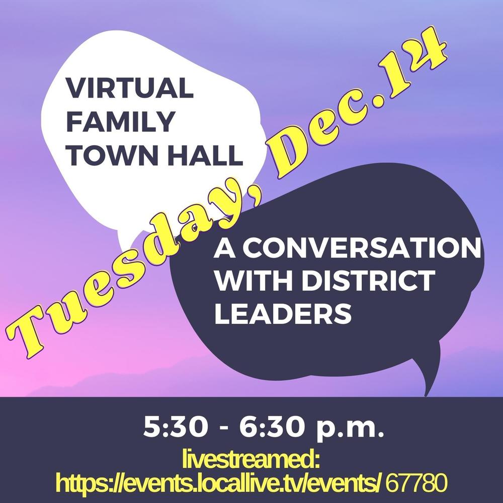 graphic for virtual town hall