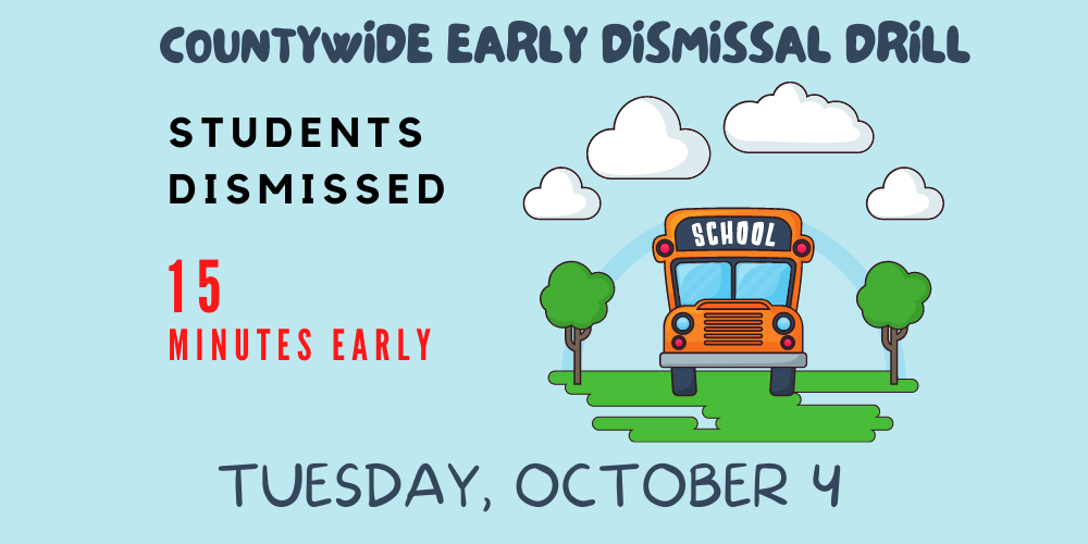 Countywide Early Dismissal Drill Tuesday October 4 Pine Tree countywide-early-dismissal-drill-tuesday-october-4-pine-tree