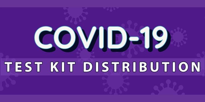 Information about COVID-19 test kit distribution header