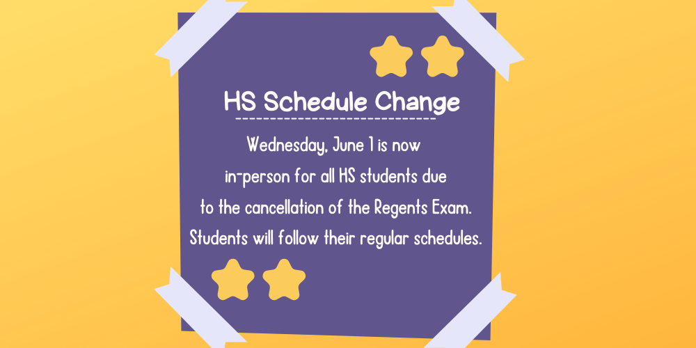 Schedule change graphic