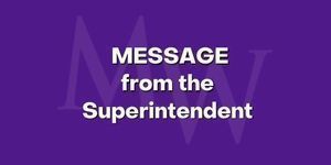message from the superintendent header