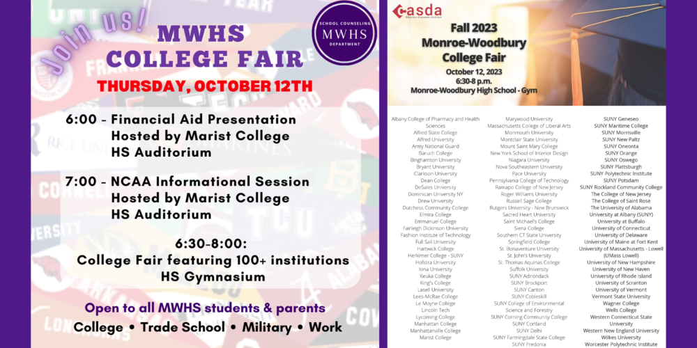 College Fair information
