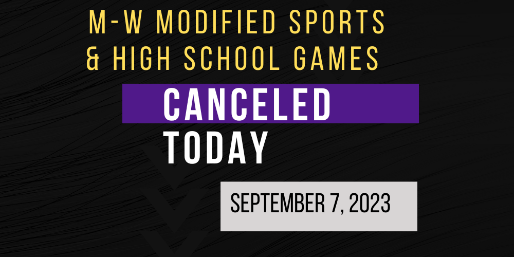 sports canceled today message