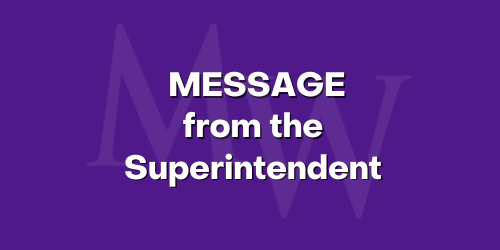 Superintendent message graphic