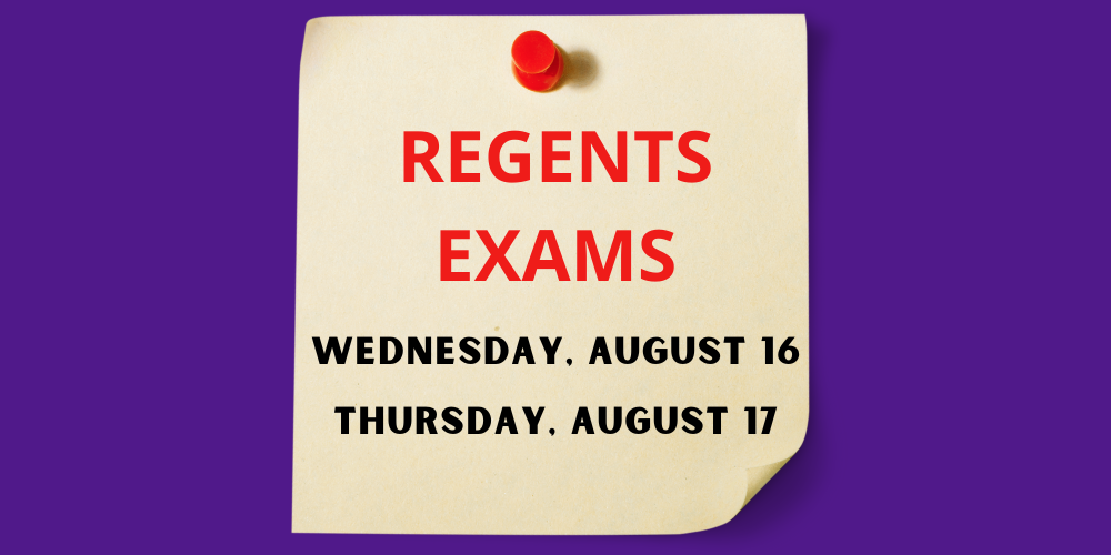 NYS Regents Exams August 16 and 17 at MWHS MonroeWoodbury High School