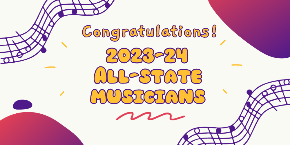 All-State Musicians congratulations graphic