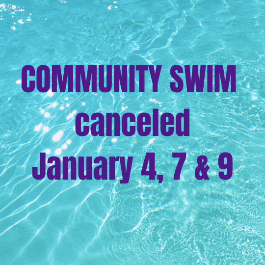 Community swim canceled