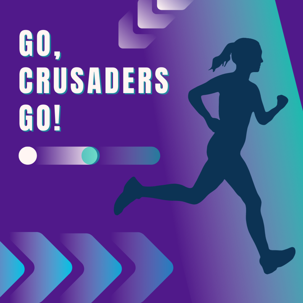 Crusader running graphic