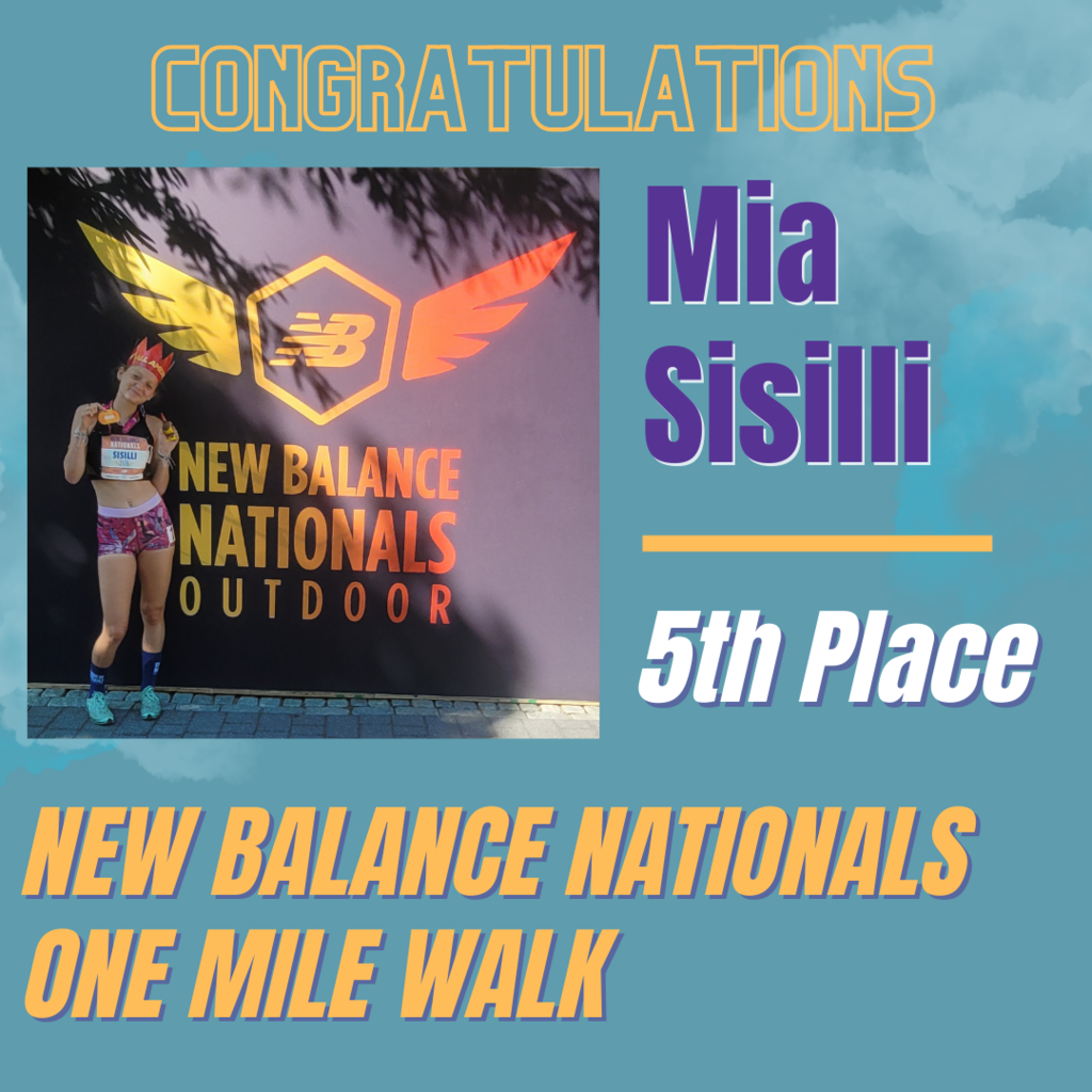 Mia Sisilli walk champion - 5th place