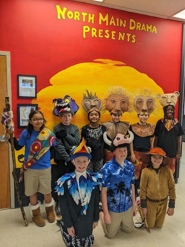 cast of North Main's The Lion King, Kids