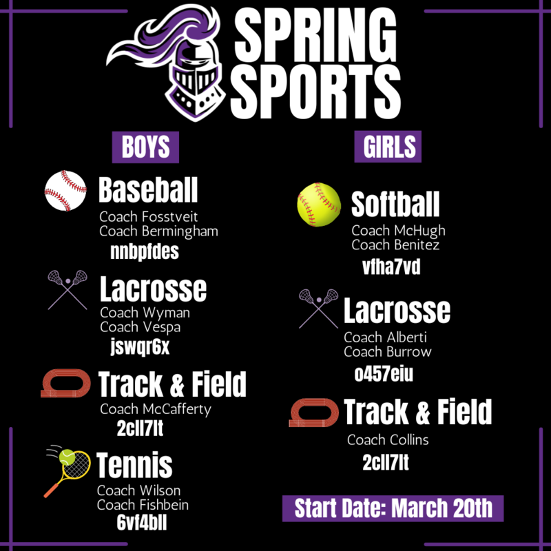 Spring Sports are Just Around the Corner - Register NOW